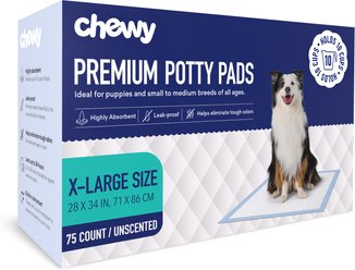 Chewy Made X-Large Premium Dog Training & Potty Pads (FORMERLY FRISCO), 28 x 34-in, Unscented, 75 count