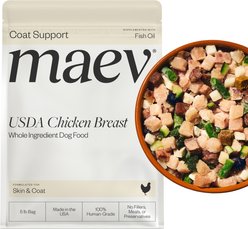 Maev Skin & Coat Human-Grade Raw Frozen Chicken Dog Food, 5-lb bag slide 1 of 9