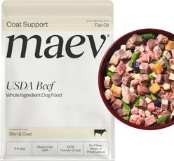 Maev Skin & Coat Human-Grade Raw Frozen Beef Dog Food, 5-lb bag