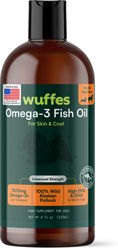 Wuffes Advanced Omega 3 Fish Oil with Natural EPA & DHA for Skin & Coat, Joint, Digestion & Immune Support Liquid Supplement for Dogs, 8-fl oz bottle