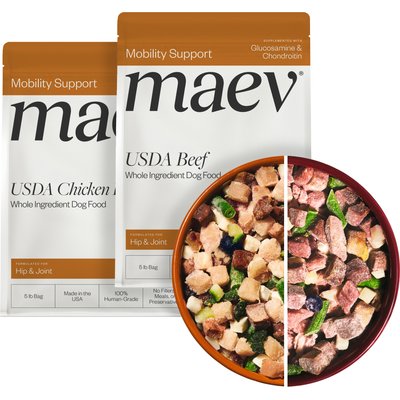 Maev Maev Hip & Joint Human-Grade Raw Frozen Beef & Chicken Variety Pack Dog Food, 10-lbs Beef, 10-lbs Chicken
