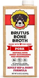 Brutus Broth Pork Bone Broth Hip & Joint with Glucosamine Dog Food Topper, 32-oz box