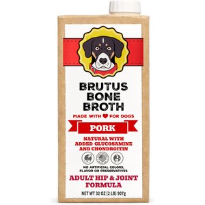 Brutus Broth Pork Bone Broth Hip & Joint with Glucosamine Dog Food Topper, 32-oz box