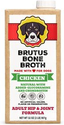 Brutus Broth Chicken Bone Broth Hip & Joint with Glucosamine Dog Food Topper, 32-oz box