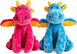 gerhui Pterosaur Set Plush Dog Toy, Red & Blue