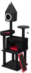 Bencmate Indoor Gothic 64.17-in Polyester Hanging Toy Cat Tree Tower with Sisal Scratching Posts, Multicolor