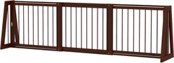 Bencmate 3 Panel Retractable Wooden Free-standing Dog Gate, Brown, 28 - 75-in slide 2 of 8