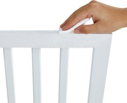 Bencmate 4 Panel Folding Wooden Free-standing Dog Gate, White, 24-in slide 2 of 8