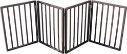 Bencmate Folding Wooden Free-standing Dog Gate, 24 x 72.4-in, Black