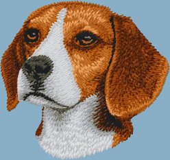Teddy the Dog Beagle Embroidered Classic Tee, Blue Breeze, XXX-Large slide 2 of 2