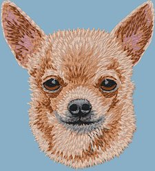 Teddy the Dog Chihuahua Embroidered Classic Tee, Blue Breeze, XXX-Large slide 2 of 2