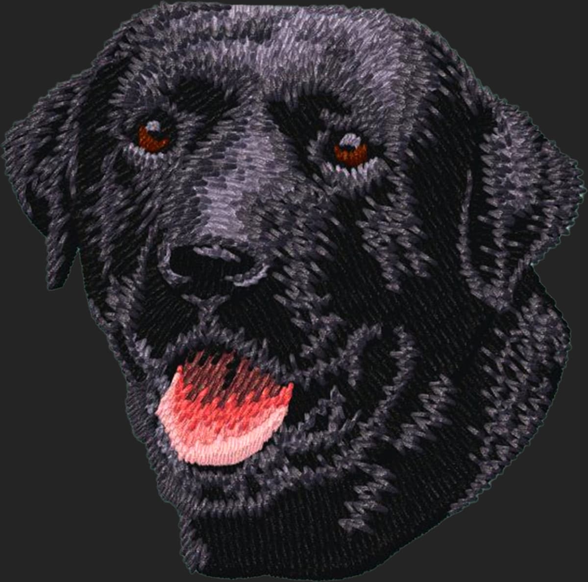 TEDDY THE DOG Black Labrador Retriever Embroidered Classic Tee 