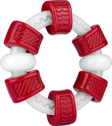 FrienHund Extra Tough Beef Flavor Chew Resistant Nylon Dog Toy, Red/White