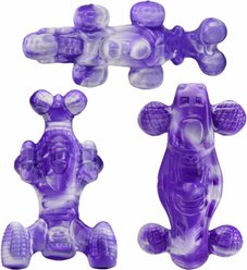 FrienHund Beef Flavor Tough Nylon Dog Chew Toy, Purple/White, 3 count