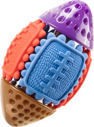 FrienHund Interactive Bacon Flavor Nylon & Rubber Puzzle Ball Dog Toy, Multicolor