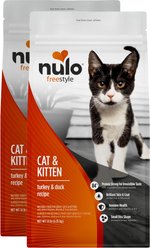 Nulo FreeStyle Turkey & Duck Recipe with Omega Fatty Acids High Protein & Grain-Free Dry Cat & Kitten Food, 28-lb bundle