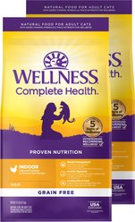 Wellness Complete Health Grain-Free Indoor Deboned Chicken Recipe Dry Cat Food, 23-lb bundle