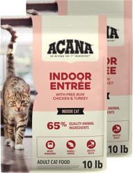 ACANA Indoor Entree Chicken Turkey Whole Herring & Rabbit Dry Cat Food, 20-lb bundle slide 1 of 9