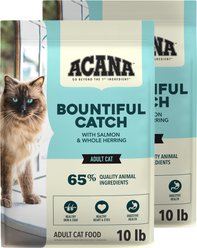 ACANA Bountiful Catch Salmon Catfish & Herring Dry Cat Food, 20-lb bundle
