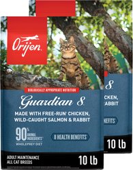 ORIJEN Guardian 8 Grain-Free High-Protein Premium Dry Cat Food, 20-lb bundle