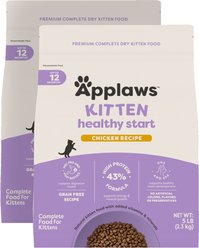 Applaws Healthy Start Complete & Balanced Chicken Recipe High-Protein Dry Kitten Food, 10-lb bundle