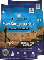 Addiction Wild Kangaroo Feast Grain-Free Dry Cat Food, 8-lb bundle