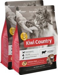 Kiwi Country Grain-Free Beef & NZ Green Mussel Dry Cat Food, 4.4-lb bundle