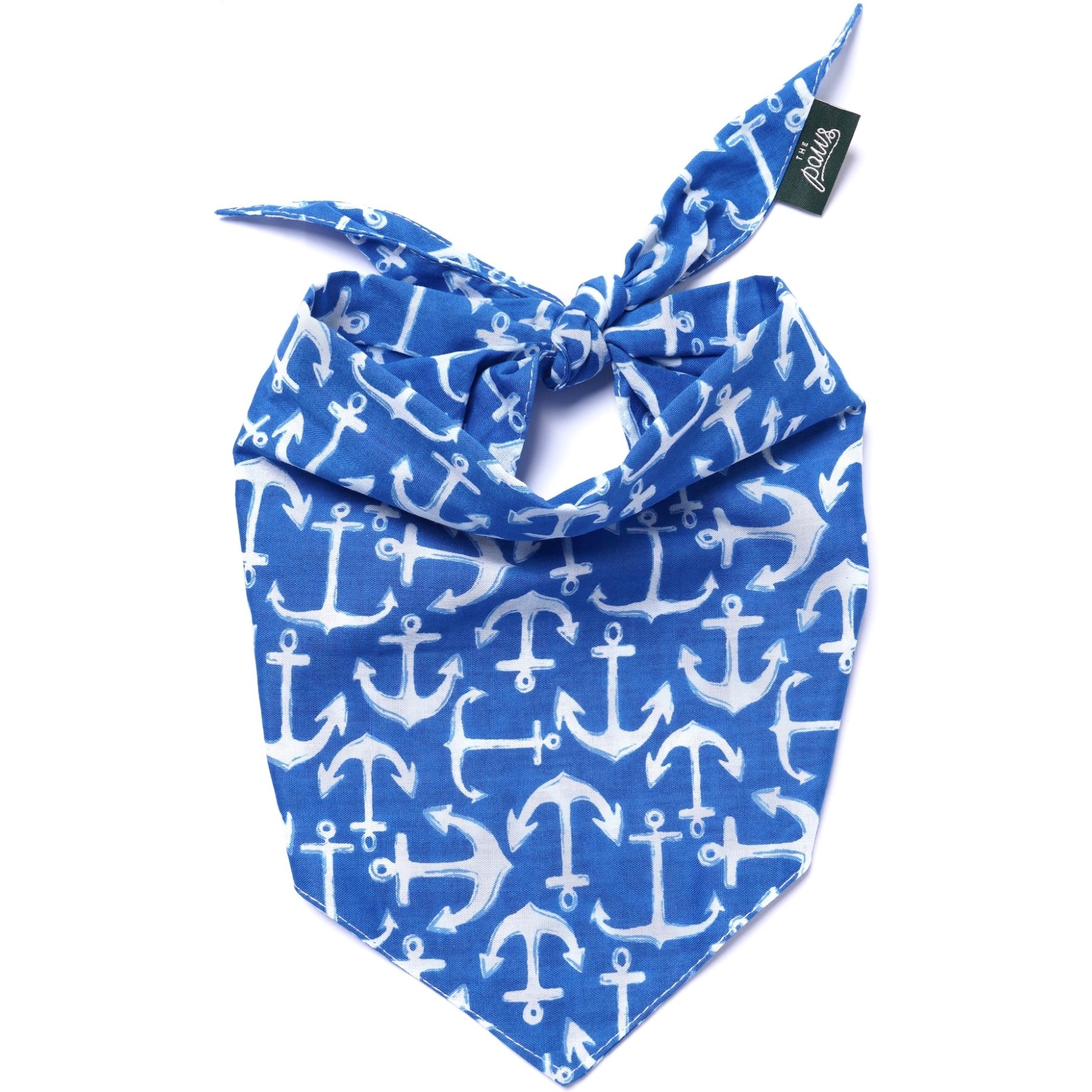 The Paws Oceans Dog & Cat Bandana, Blue, Medium