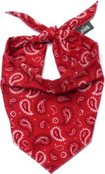 The Paws Dallas Dog & Cat Bandana, Red, Large