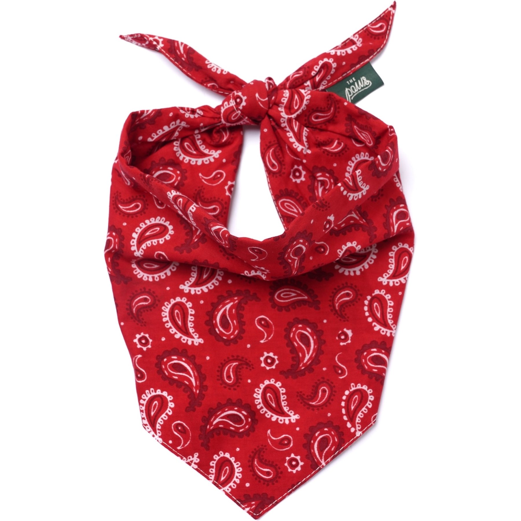 The Paws Dallas Dog & Cat Bandana, Red, Small