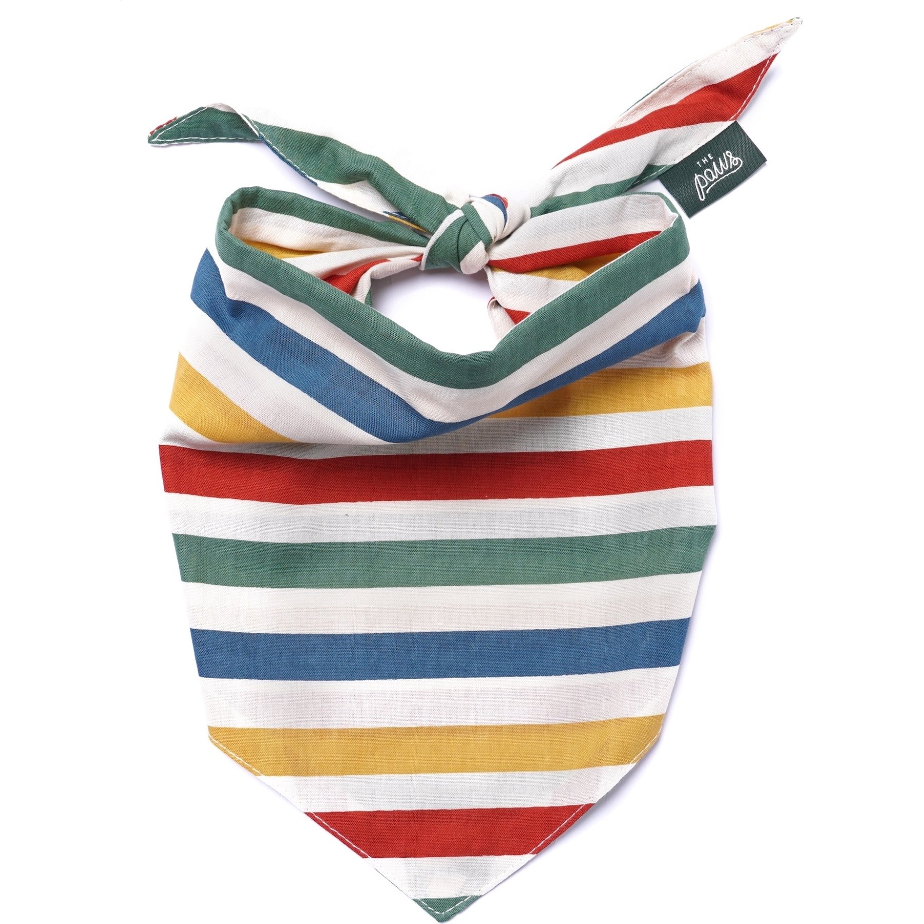 The Paws Frontier Dog & Cat Bandana, Stripes, X-Large