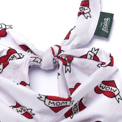 The Paws Valentine's Day Love Mom Dog & Cat Bandana, Red, Large slide 2 of 5