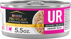 Purina Pro Plan Veterinary Diets UR Savory Selects Urinary St/Ox Chicken Recipe in Sauce Feline Formula Wet Cat Food, 5.5-oz can, case of 24