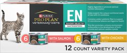 Purina Pro Plan Veterinary Diets EN Gastroenteric Feline Formula Savory Selects in Sauce Variety Pack Wet Cat Food, 3-oz can, case of 12