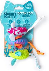 Quirky Kitty Ocean Cool Mice Catnip Plush Cat Toy, Multicolor, Medium, 3 count