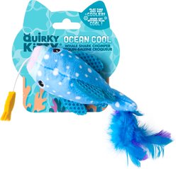 Quirky Kitty Ocean Cool Shark Chomper Catnip Plush Cat Toy, Multicolor, Medium