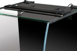 Aquatop Bow Front Glass & Silicone Fish Aquarium Kit with Filter & LED Lighting, Black, 13.5-gal slide 2 of 4