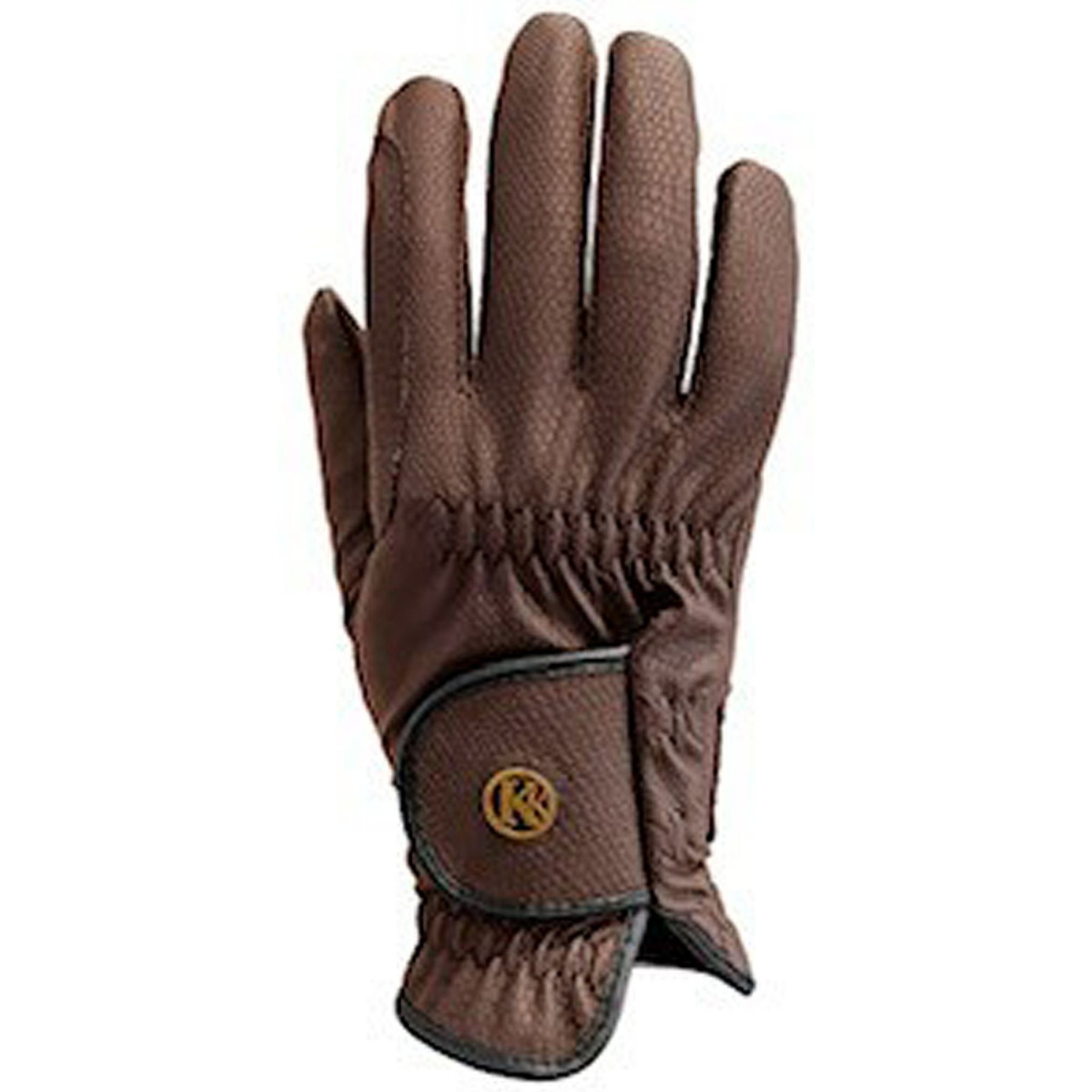 KUNKLE Equestrian Gloves Premium Show Glove, Chocolate Brown, 6