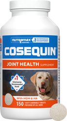 Nutramax Cosequin Joint Health Supplement with Glucosamine, Chondroitin, MSM & HA Chewable Tablet for Do...