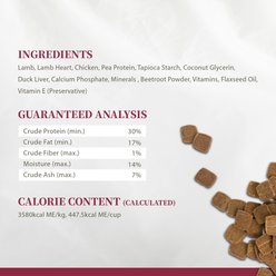 Herz Premium Canine Cuisine Adult Grain-Free High Protein Natural No Corn Wheat Soy Gluten-Free Lamb with Duck Liver Flavored Dry Dog Food, 1-lb bag slide 2 of 7