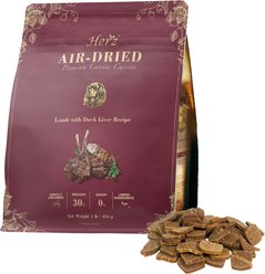 Herz Premium Canine Cuisine Adult Grain-Free High Protein Natural No Corn Wheat Soy Gluten-Free Lamb with Duck Liver Flavored Dry Dog Food, 1-lb bag