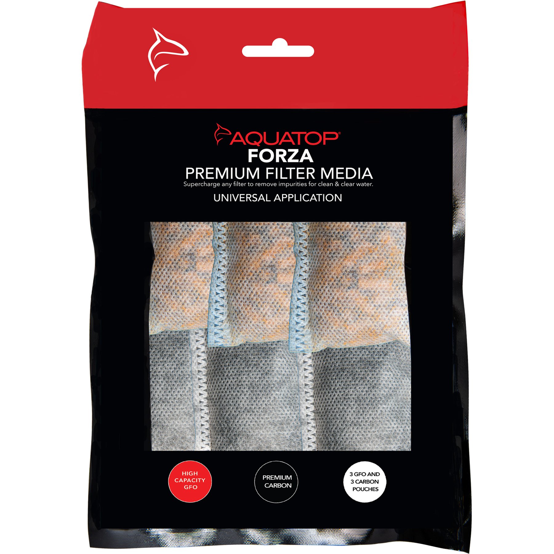 Aquatop Forza Premium Carbon & GFO Filter Media, 6 count