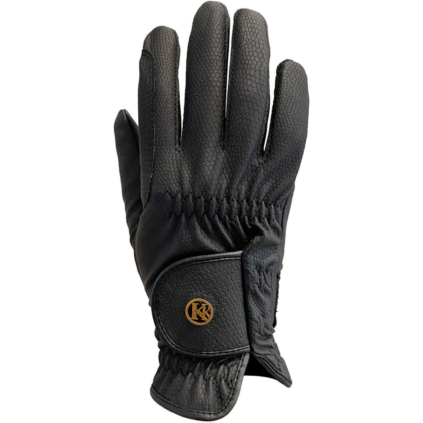 KUNKLE Equestrian Gloves Premium Show Glove, Black, 7.5