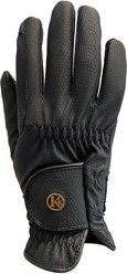 KUNKLE Equestrian Gloves Premium Show Glove, Black, 3