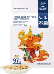 PET-EVER Purefeast High Protein Chicken Flavored Freeze-Dried Cat Food & Topper, 14-oz bag slide 1 of 6