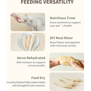 PET-EVER Purefeast Immunity & Muscle Health Chicken Flavored Freeze-Dried Cat Treats, 2.5-oz bag