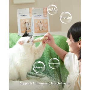 PET-EVER Purefeast Immunity & Muscle Health Chicken Flavored Freeze-Dried Cat Treats, 2.5-oz bag