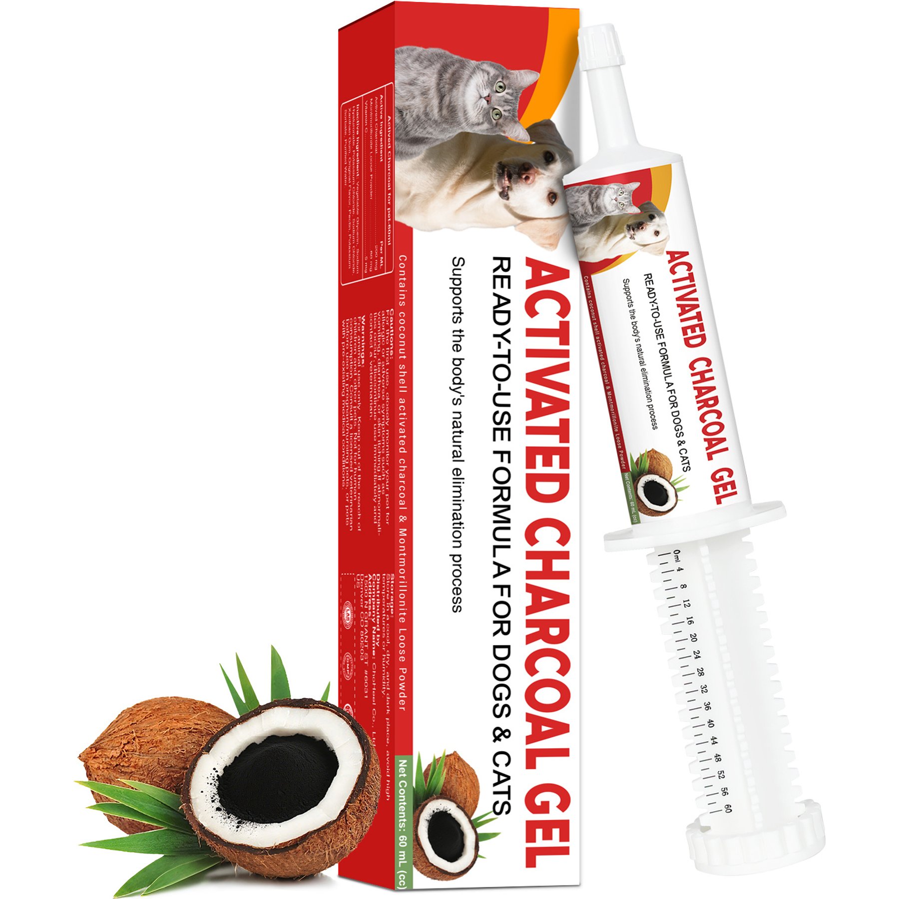 ColEaze Activated Charcoal Oral Gel Dog & Cat First Aid Kit, 60-cc tube