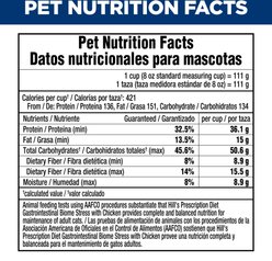 Hill's Prescription Diet Gastrointestinal Biome Stress Digestive/Fiber Care with Chicken Dry Cat Food, 8.5-lb bag slide 2 of 9