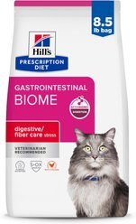 Hill's Prescription Diet Gastrointestinal Biome Stress Digestive/Fiber Care with Chicken Dry Cat Food, 8.5-lb bag